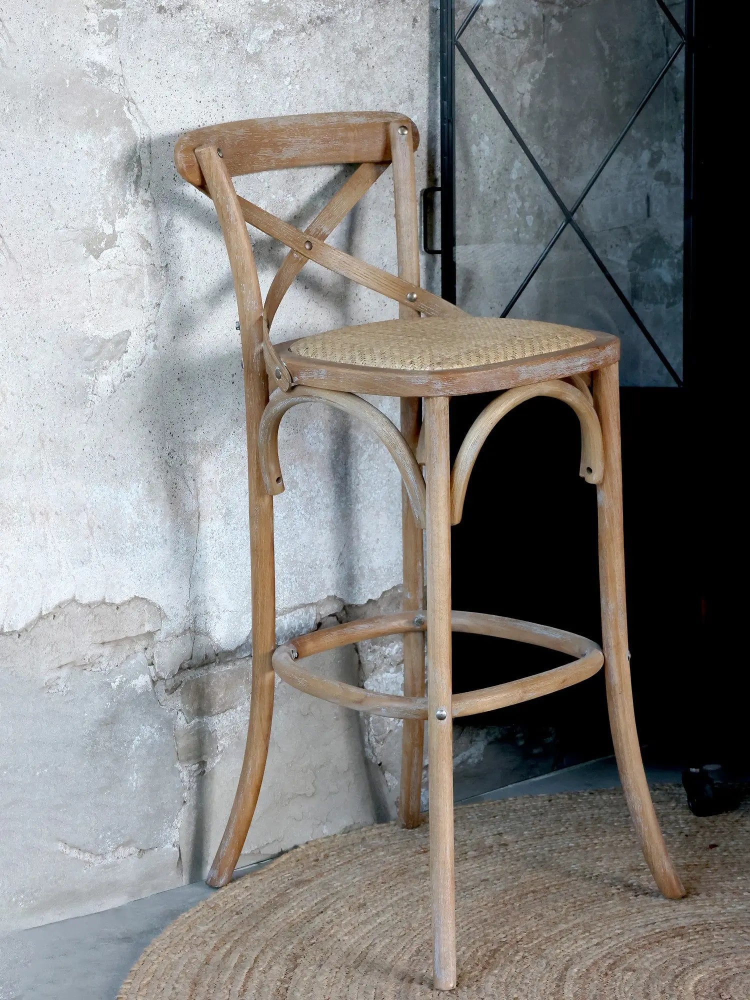 Hervé - Tabouret de bar Chic Antique