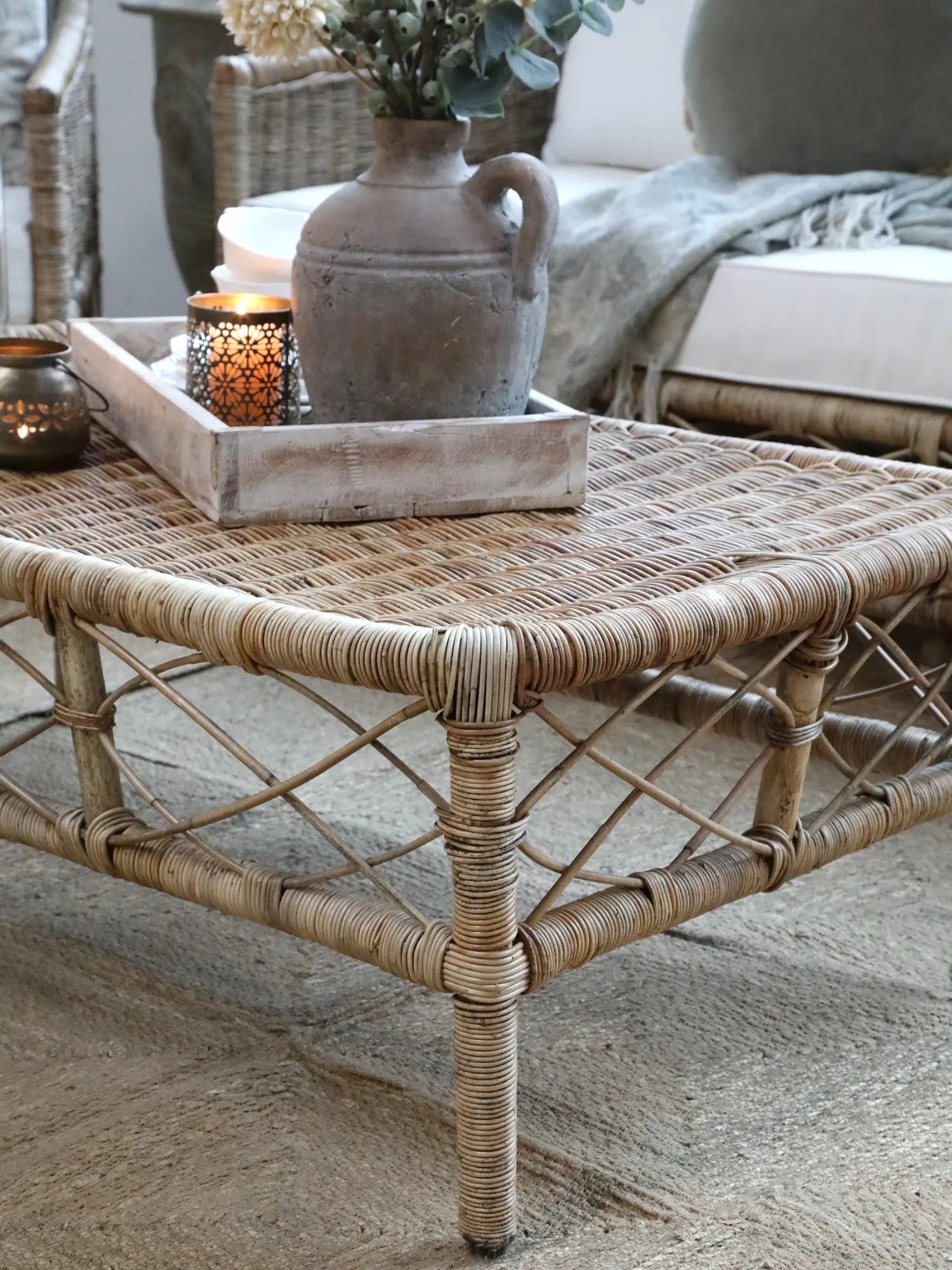 Judith - Table basse en osier Chic Antique