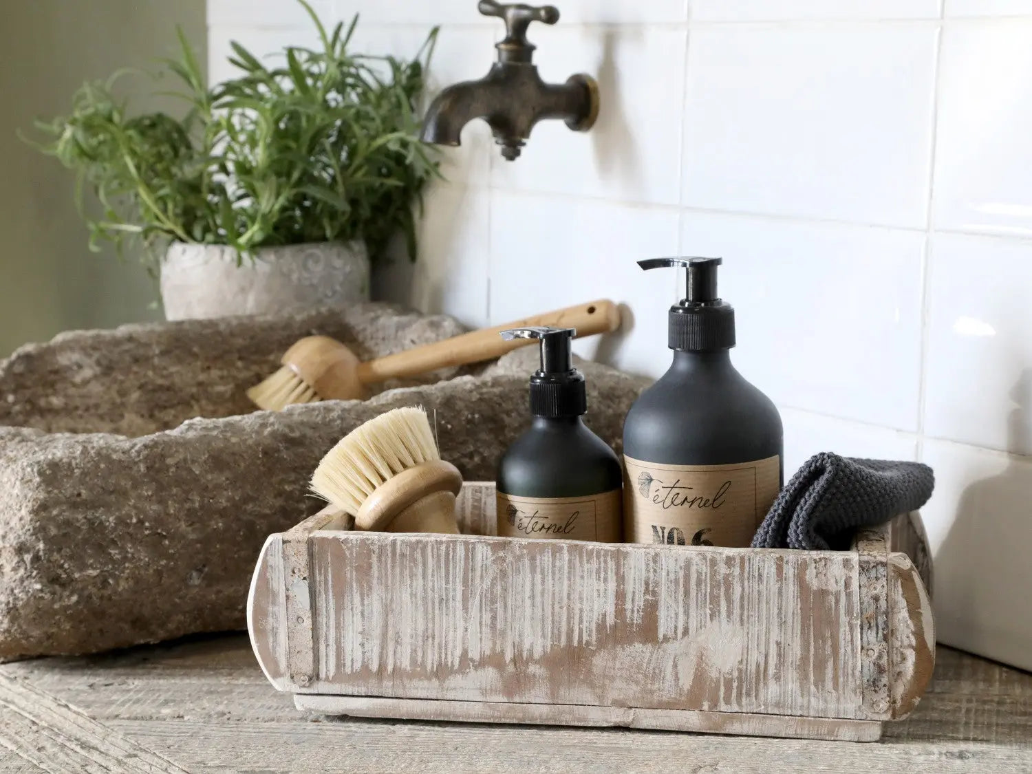 Mathilde - Brosse à légumes en bambou Chic Antique