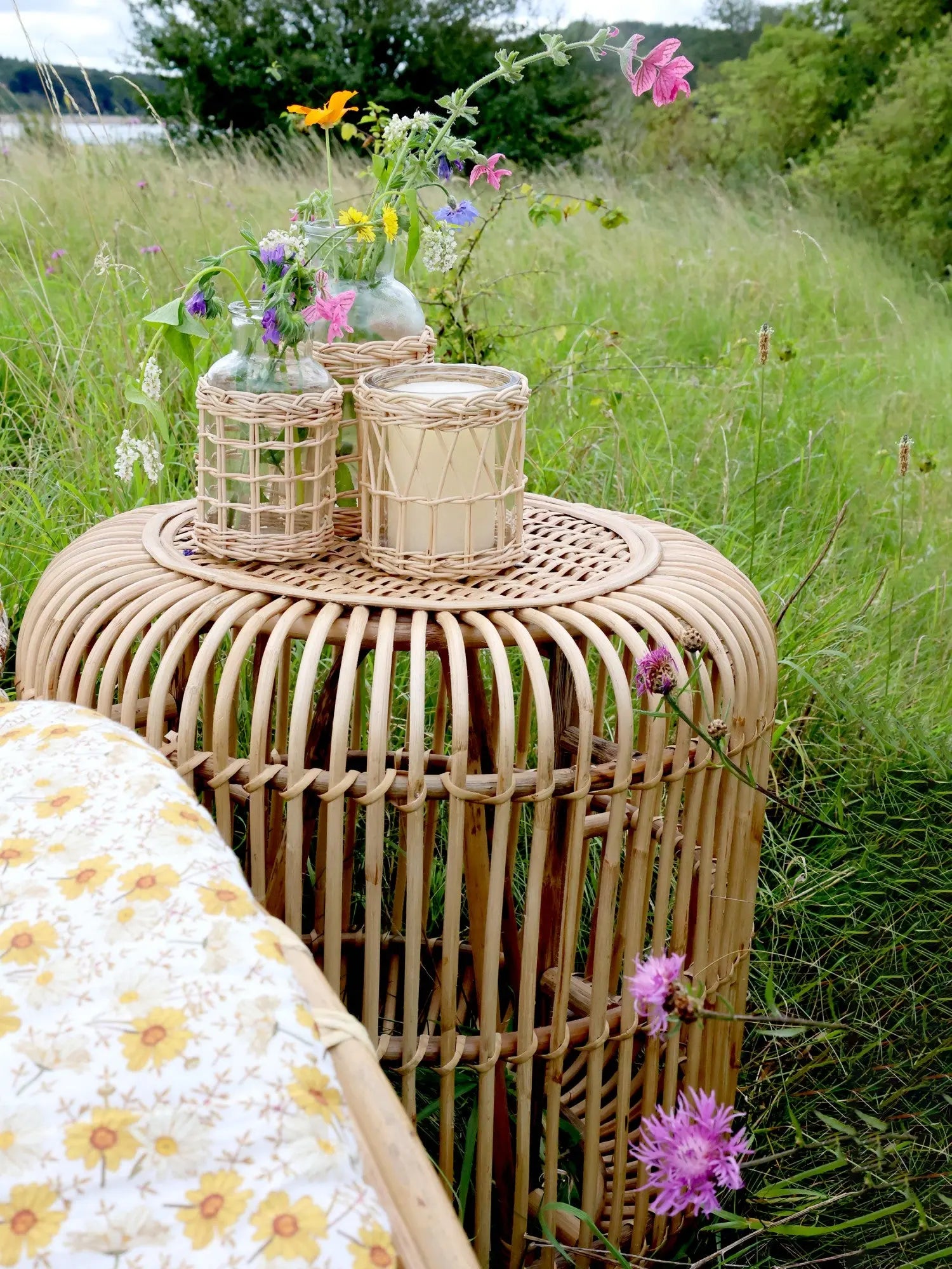 Mathilde - Table de jardin en rotin Chic Antique