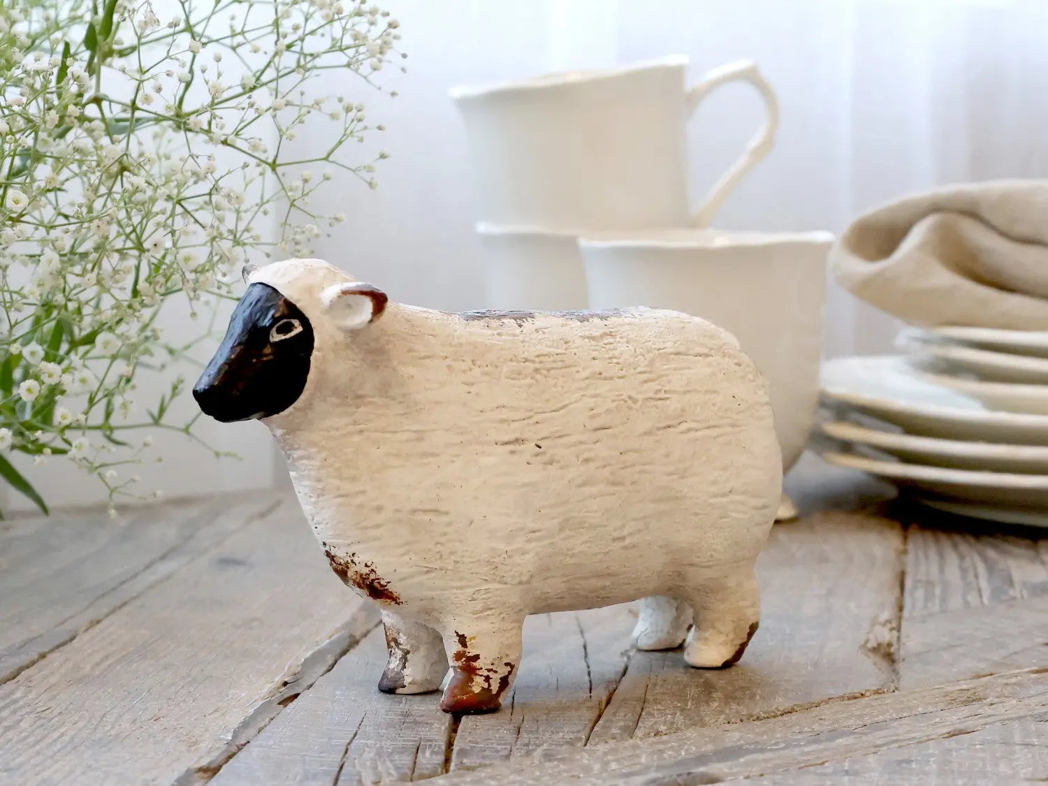 Paulette - Figurine de mouton Chic Antique