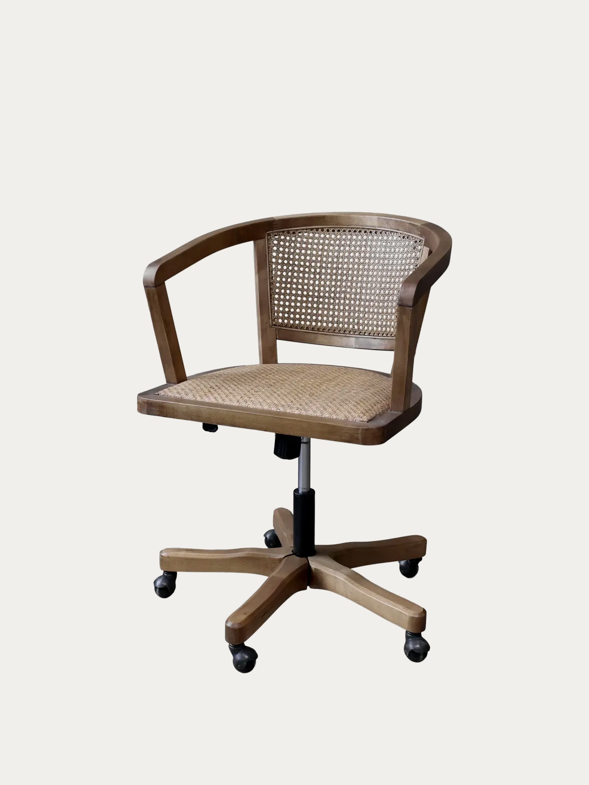 Chaise de bureau avec siège en osier