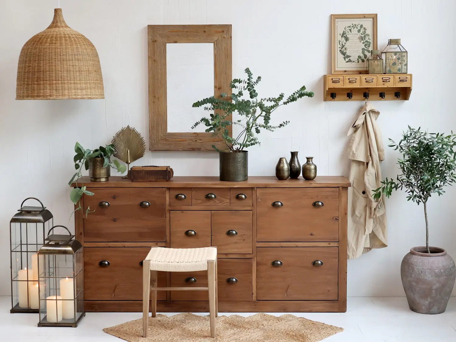 Sidonie - Commode à chaussure avec tiroir Chic Antique